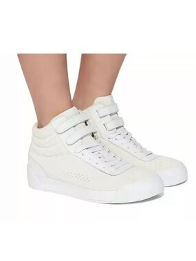 Rag & Bone Nova white high top suede lace sneakers size 36